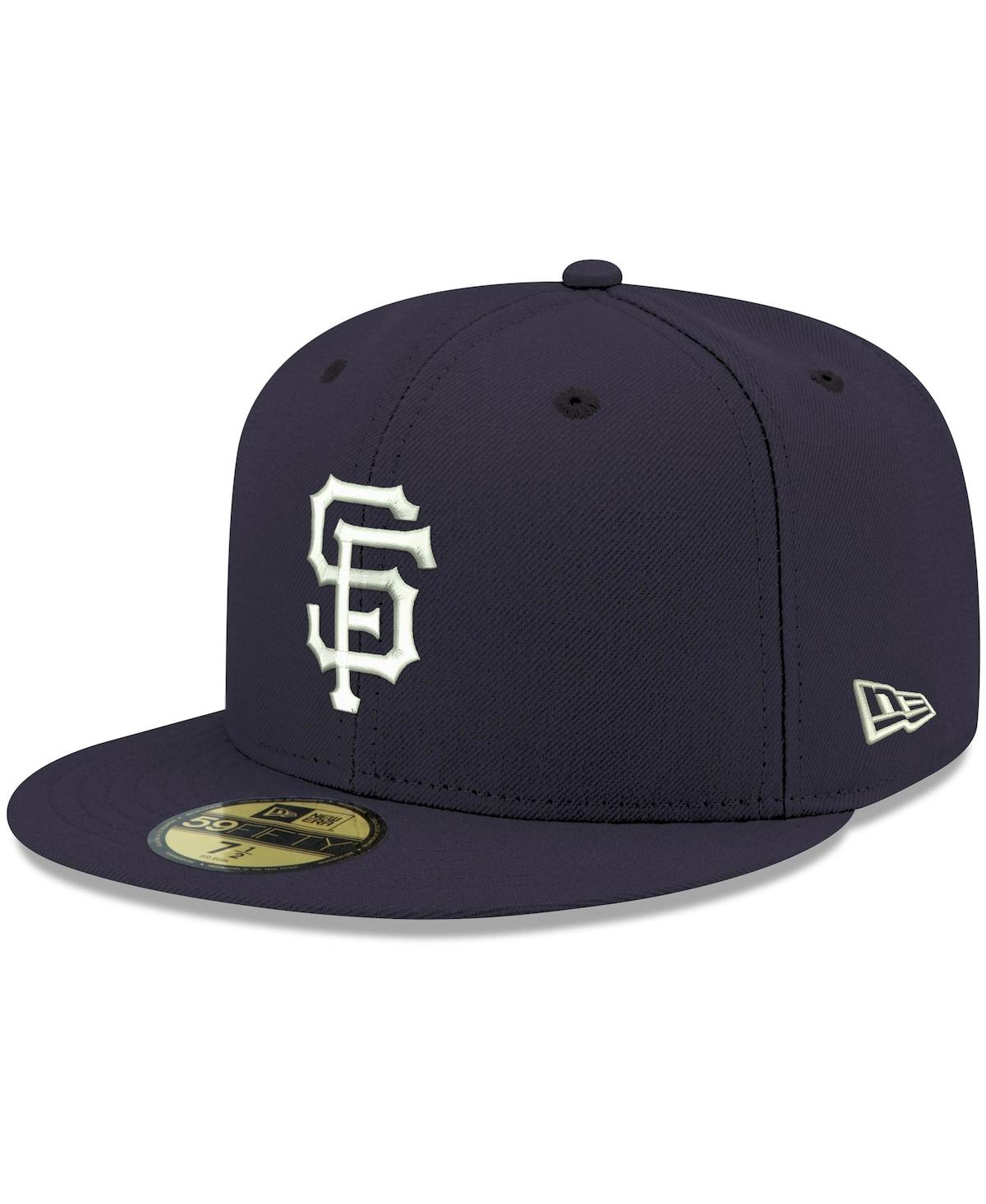 Men's New Era Navy San Francisco Giants Logo White 59FIFTY Fitted Hat - Navy