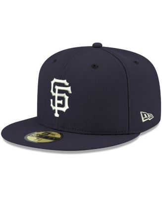 New Era Men's Navy San Francisco Giants Logo White 59FIFTY Fitted Hat ...