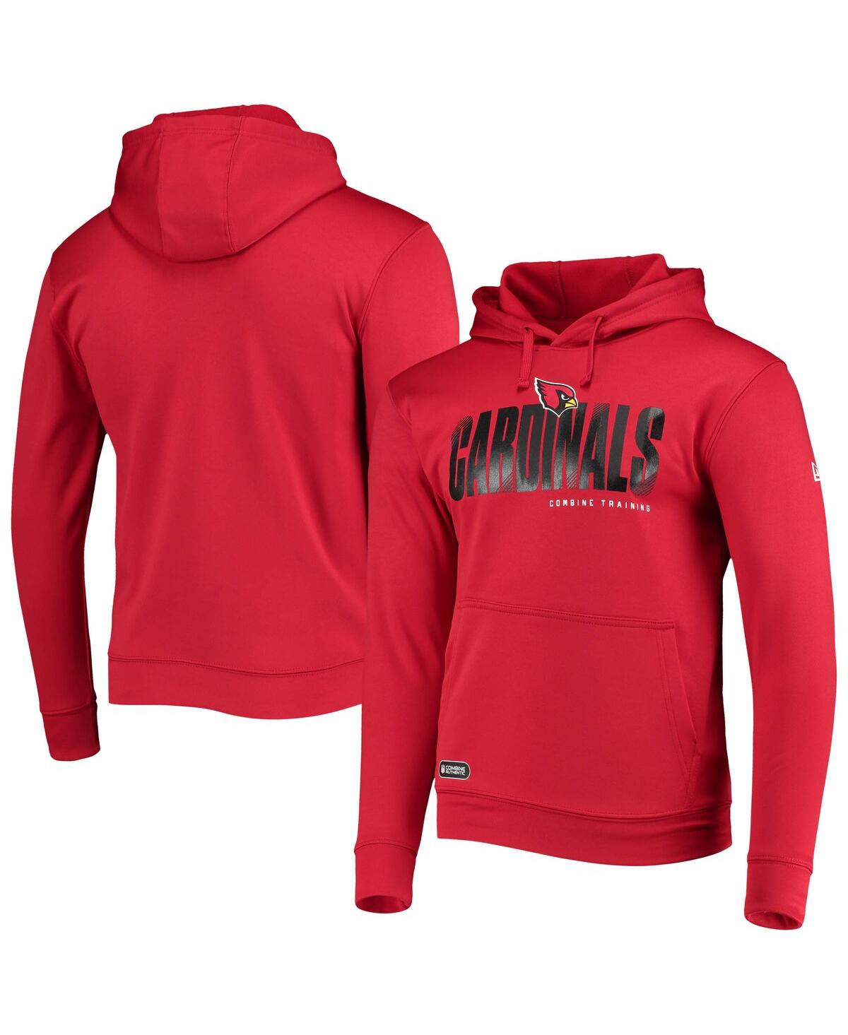 Men's New EraArizona Cardinals Combine Authentic Hard Hash Pullover Hoodie - Cardinal