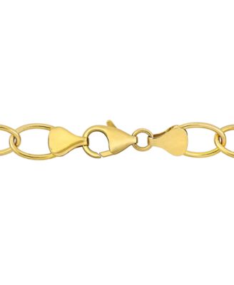 Cultured Freshwater Pearl (9-10mm) Open Link 20" Statement Necklace in 18K Gold-Plated Sterling Silver