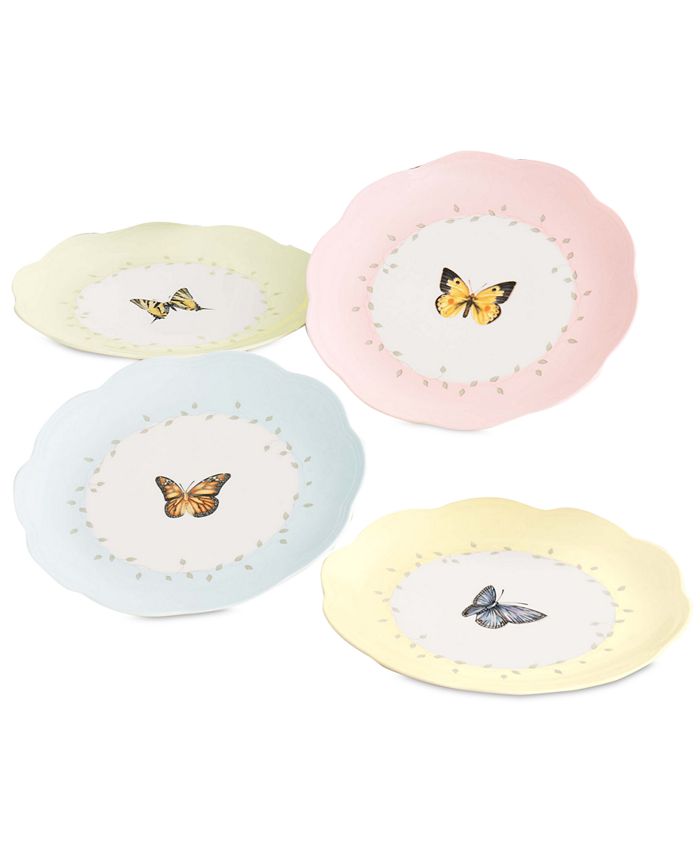 Butterfly Meadow Dessert Plates, Set of 4