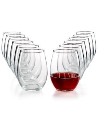 The Cellar - Set of 12 Stemless Wine Glasses