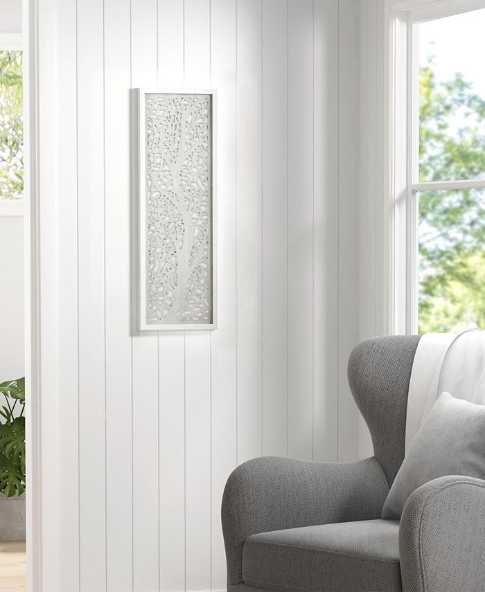 Madison Park Laurel Branches Carved Wood Panel Wall Decor Macy's