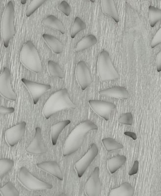 Laurel Branches Carved Wood Panel Wall Decor