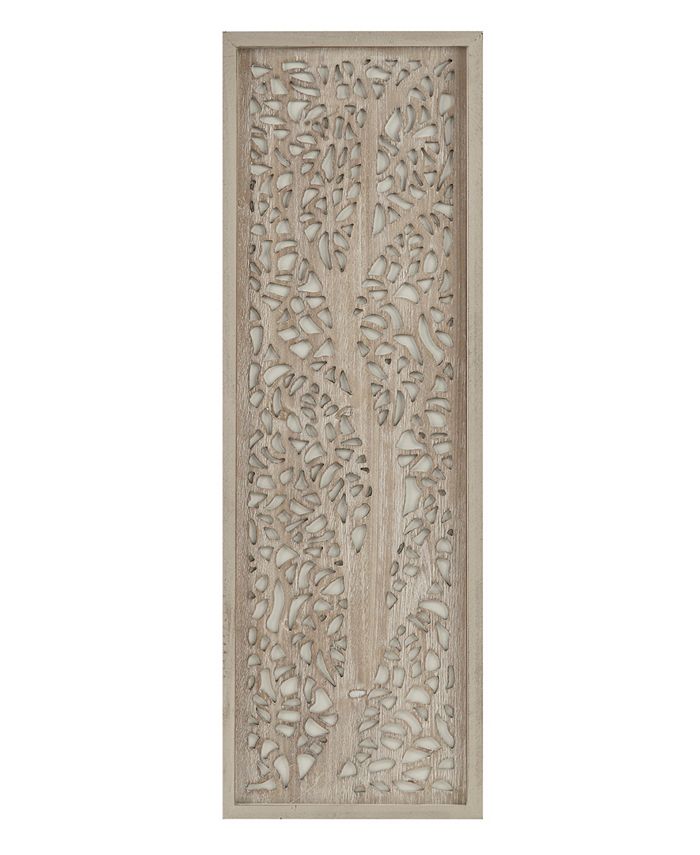 Madison Park Laurel Branches Carved Wood Panel Wall Decor Macy's