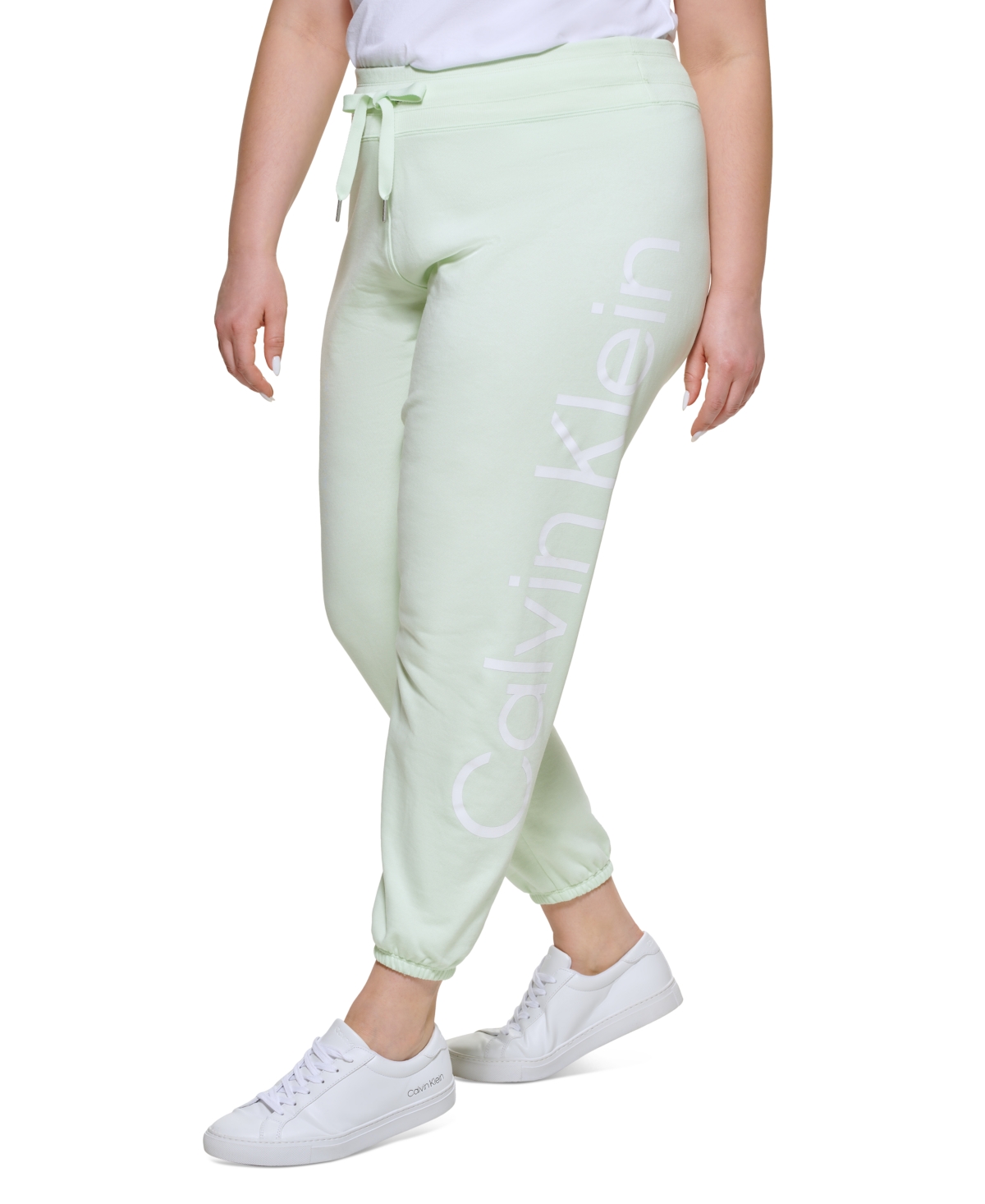 Calvin Klein Performance Plus Size Logo Jogger Pants In Refresh ModeSens