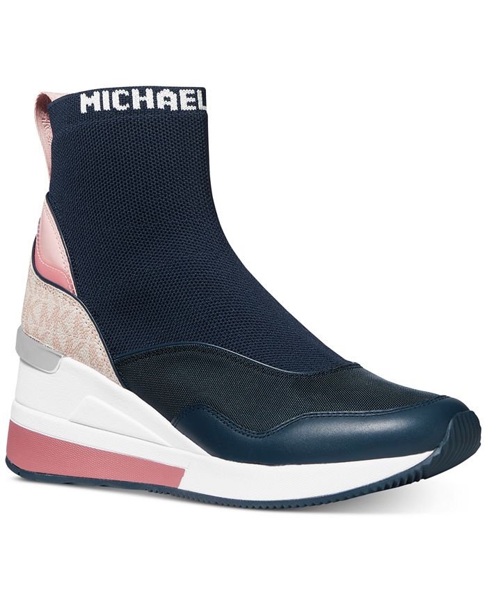 Michael Kors Women's Swift Bootie Slip-On Logo Sock Sneakers - Macy's