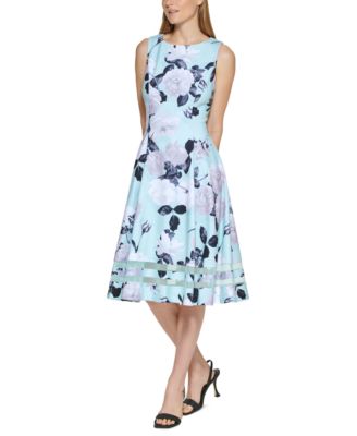 calvin klein petite floral midi dress