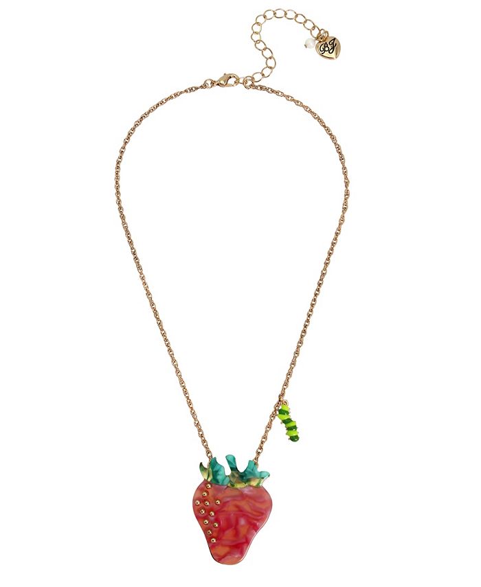 Betsey johnson strawberry on sale necklace