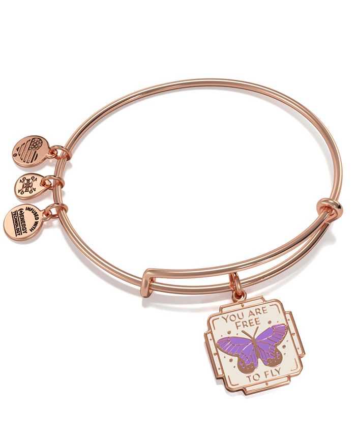 Alex and Ani You Are Free To Fly Charm Bangle Bracelets Macy s