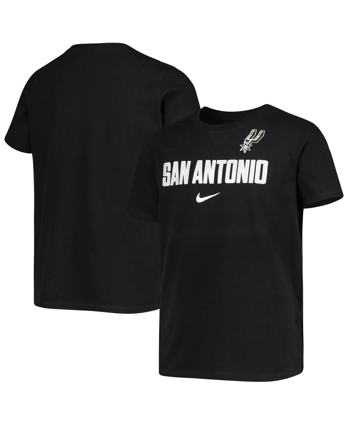 Youth Boys Nike Black San Antonio Spurs Facility Logo Performance T-shirt