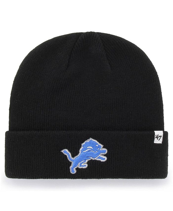 '47 Brand Men's '47 Black Detroit Lions Secondary Basic Cuffed Knit Hat