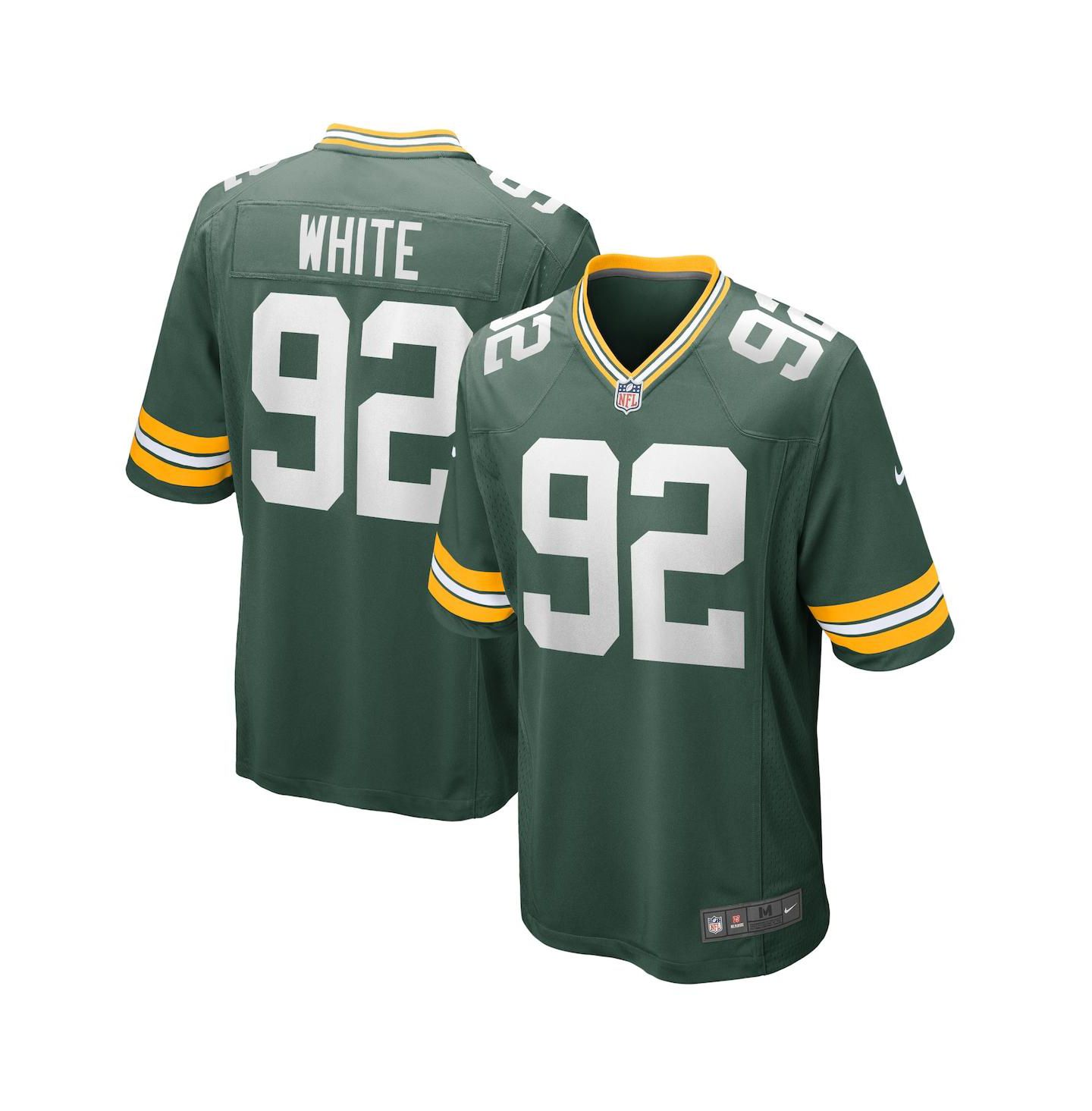 Мужской топ Nike Reggie White Green Green Bay Packers Retired Player Game Jersey — фото 1
