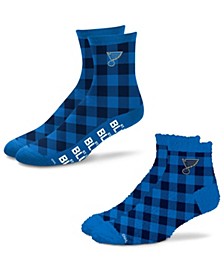 Men's and Women's St. Louis Blues 2-Pack His & Hers Cozy Ankle Socks