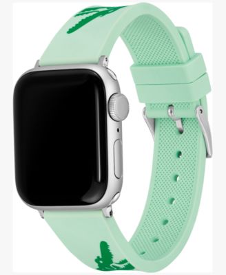 Crocodile Print Turquoise Silicone Strap for Apple Watch&reg; 38mm/40mm