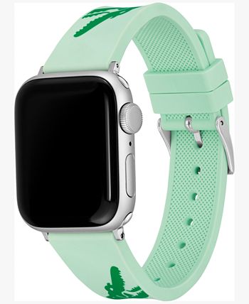 Lacoste - Crocodile Print Turquoise Silicone Strap for Apple Watch&reg; 38mm/40mm