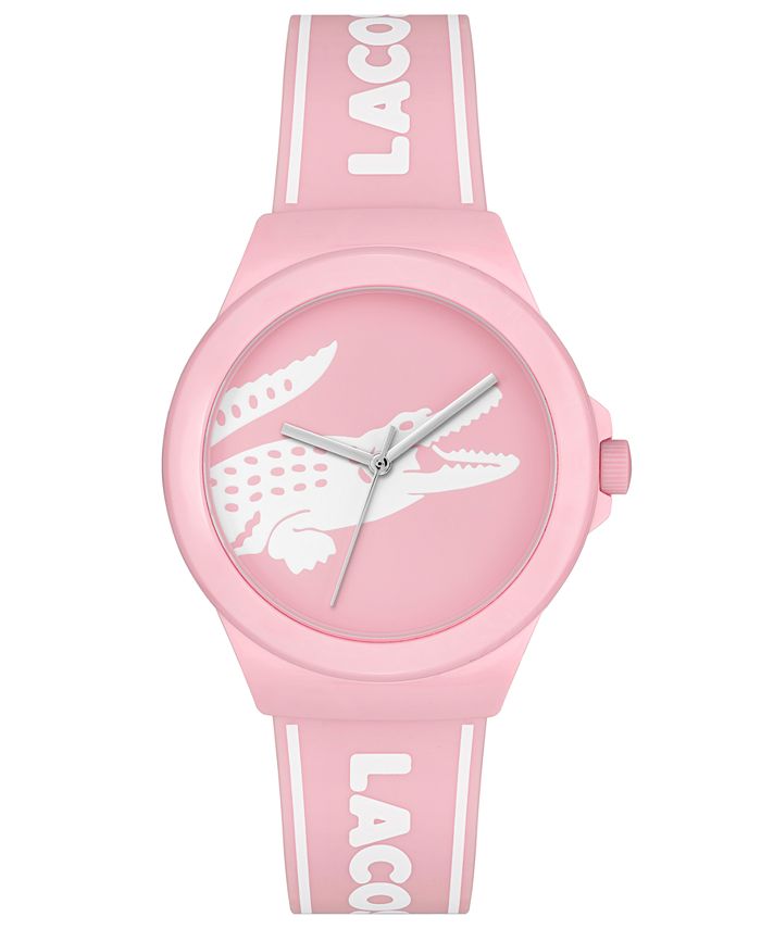 Lacoste Women's NeoCroc Pink Silicone Strap Watch 38mm - Macy's