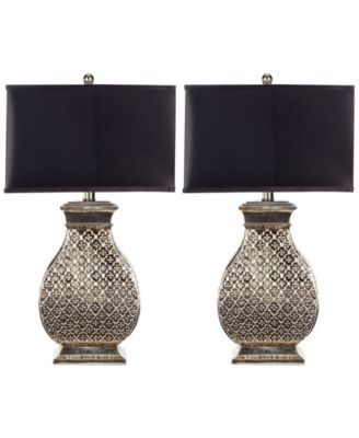 Safavieh - Set of 2 Malaga Silver Table Lamps