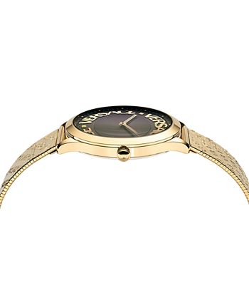 Versace - Women's Swiss Logo Halo Gold Ion Plated Stainless Steel Bracelet Watch 38mm