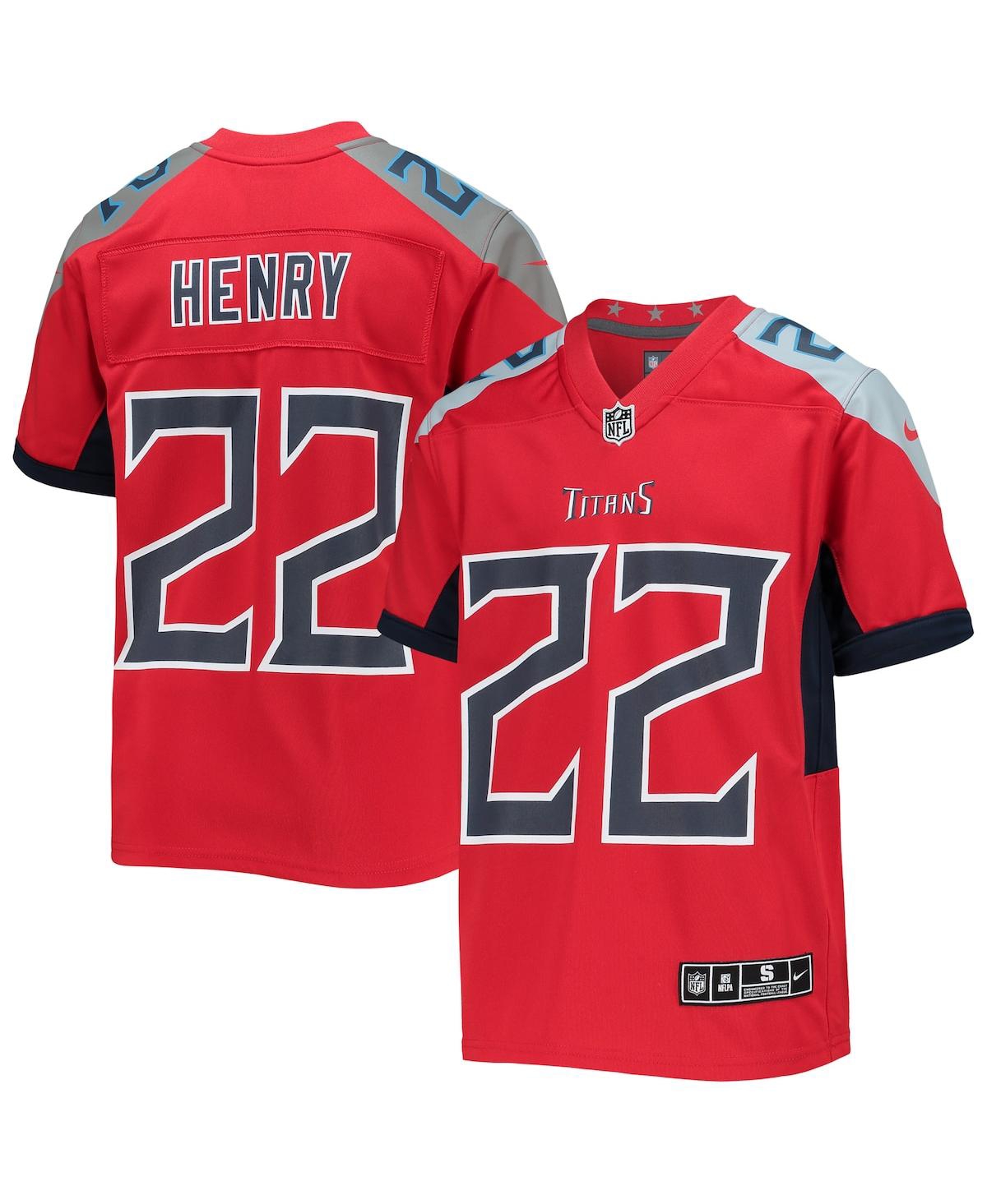 Youth Boys Nike Derrick Henry Red Tennessee Titans Inverted Team Game Jersey
