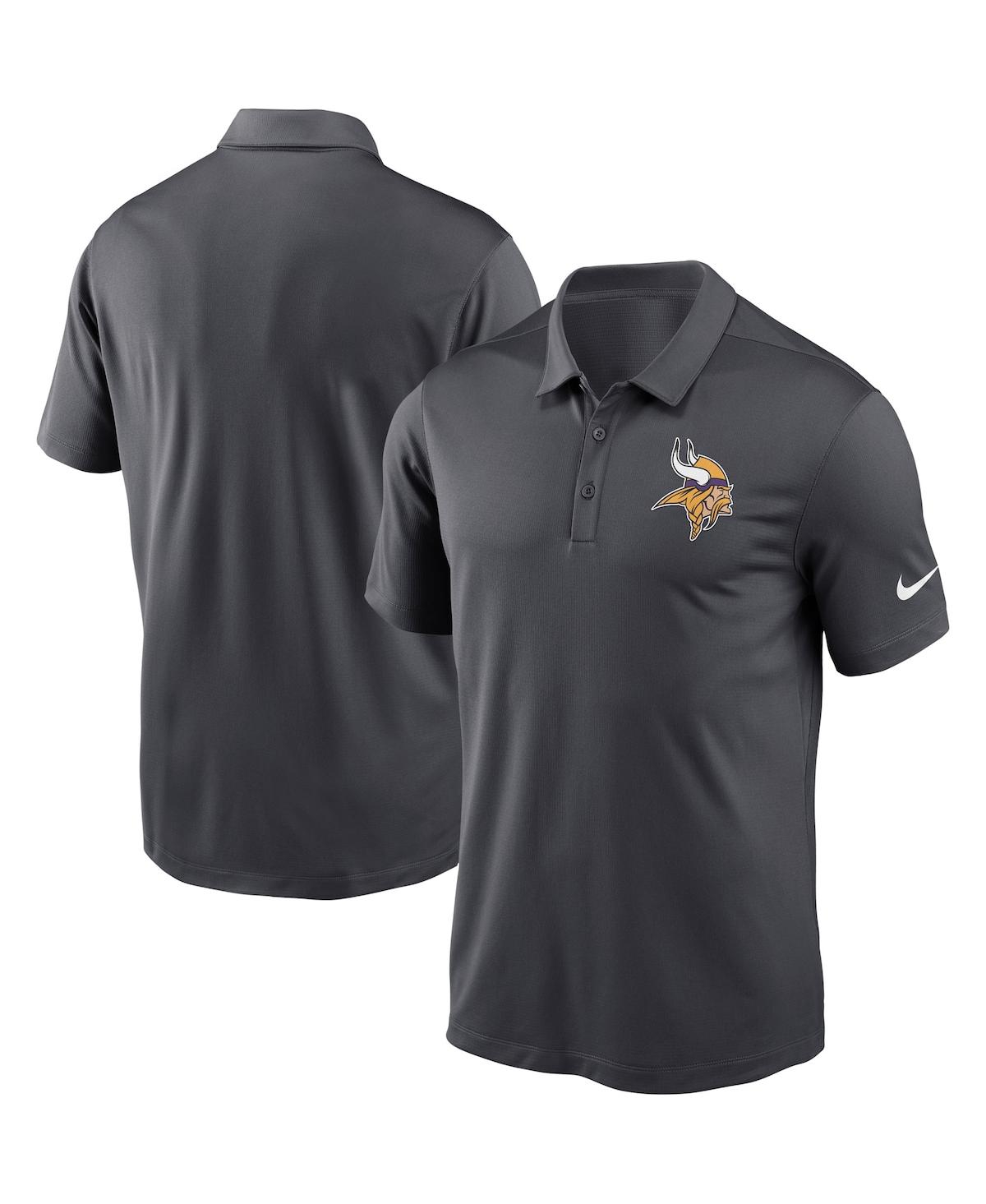 Men's Nike Charcoal Minnesota Vikings Franchise Performance Polo Shirt - Charcoal