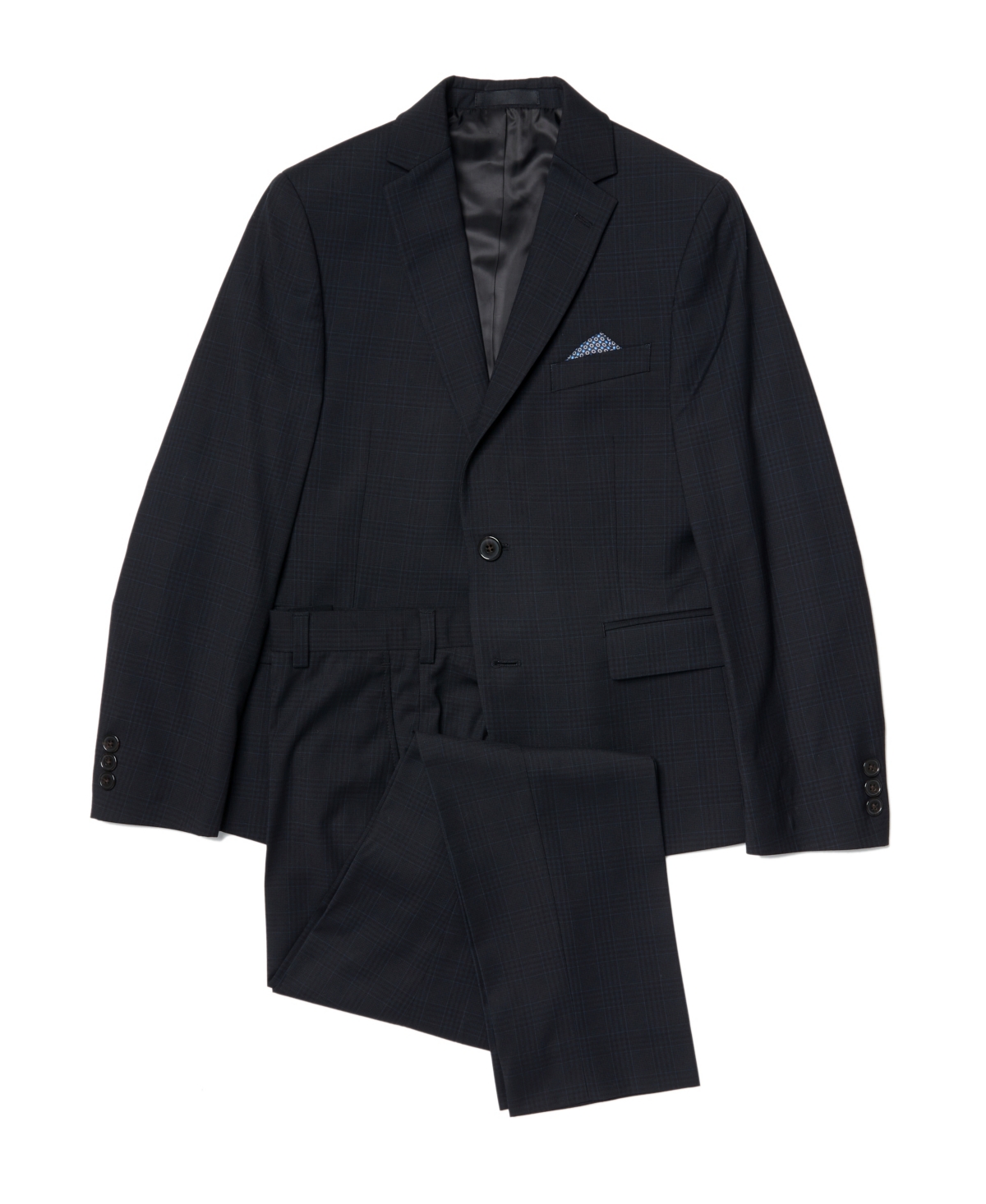 Shop Lauren Ralph Lauren Big Boys Plaid Classic Sport Coat In Black
