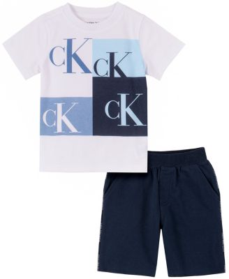 calvin klein shorts and shirt set