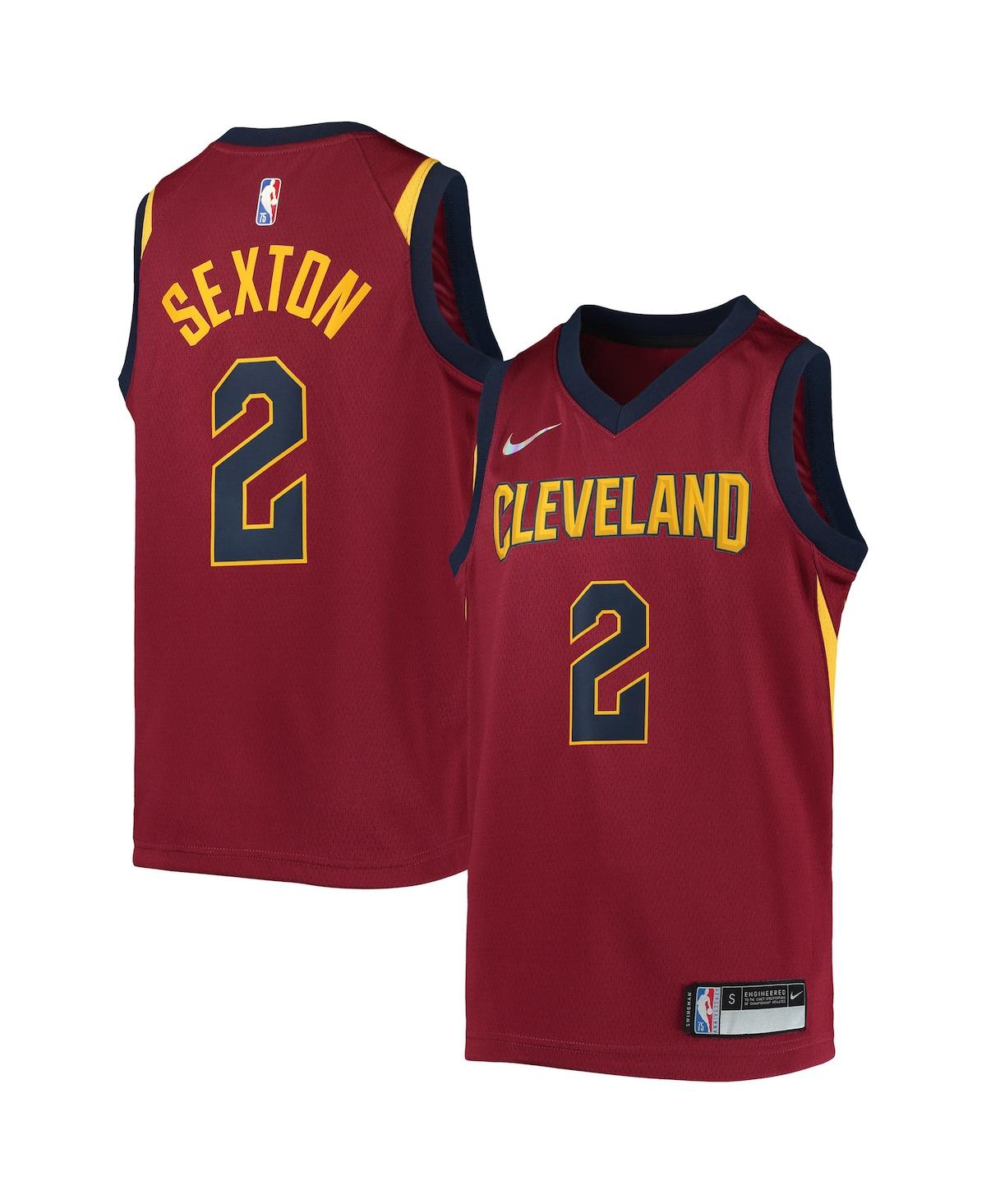 Boys Youth Nike Collin Sexton Wine Cleveland Cavaliers 2021/22 Diamond Swingman Jersey - Icon Edition