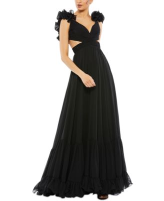 MAC DUGGAL Rosette Chiffon Gown 