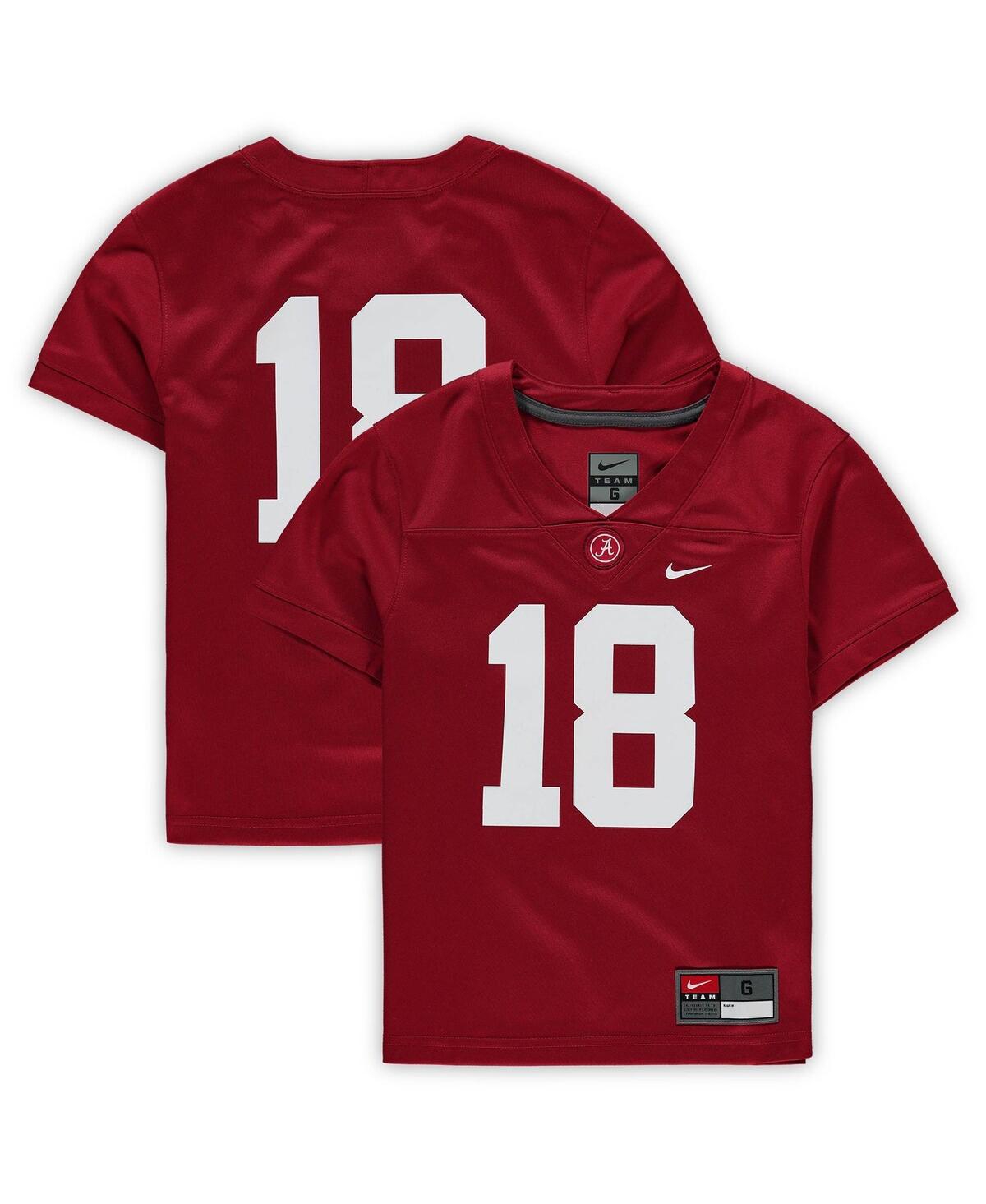 Boys and Girls Preschool Nike #18AlabamaTide Untouchable Football Team Jersey - Crimson