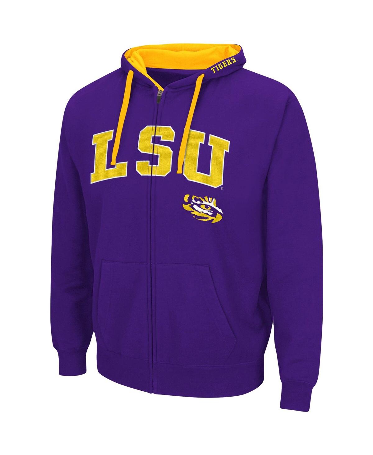 Colosseum Men's  Purple Lsu Tigers Big And Tall Full-zip Hoodie In Purple