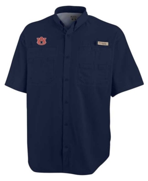 Columbia Mens Auburn Tigers Tamiami Omni-Shade Shirt