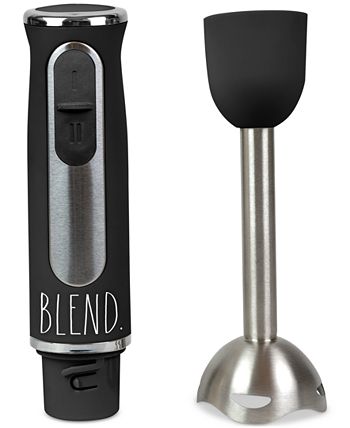 Rae Dunn Handheld Electric Milk Frother with Stand, Black