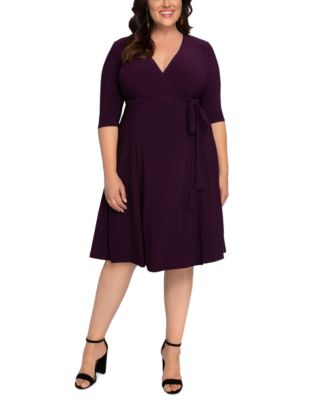 Kiyonna - Womens Plus Size Essential Wrap Dress