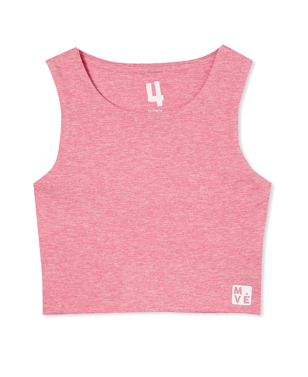 Cotton On Little Girls The High Neck Crop T-shirt In Pink Gerbera Marle