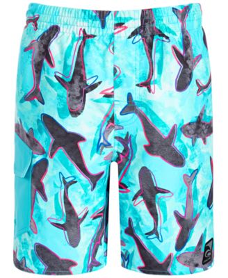 Laguna - Big Boys Shark-Print Swim Shorts