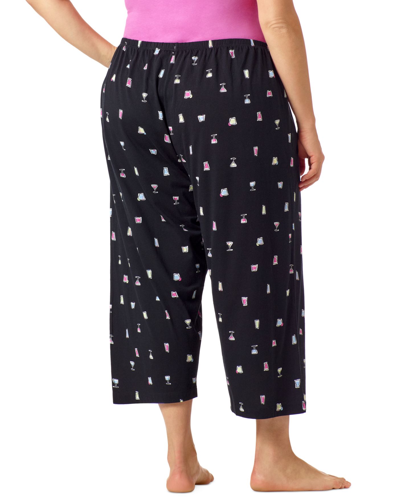 Женские брюки Hue Sleepwell Basic Tee and Pant Separates with Temperature Regulating Technology, цвет: Анималистичный — фото 32
