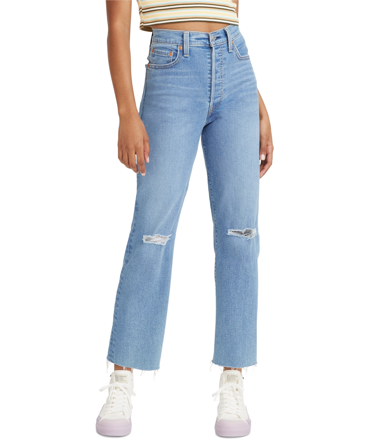 Levi's Women's Ribcage Ultra High Rise Straight Ankle Jeans In Fall ...