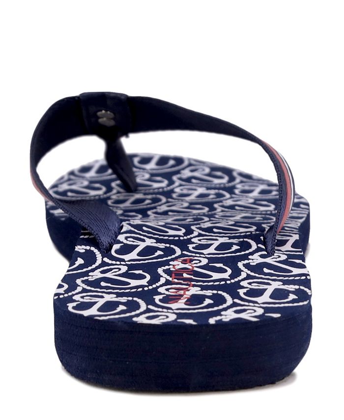 nautica wedge flip flops