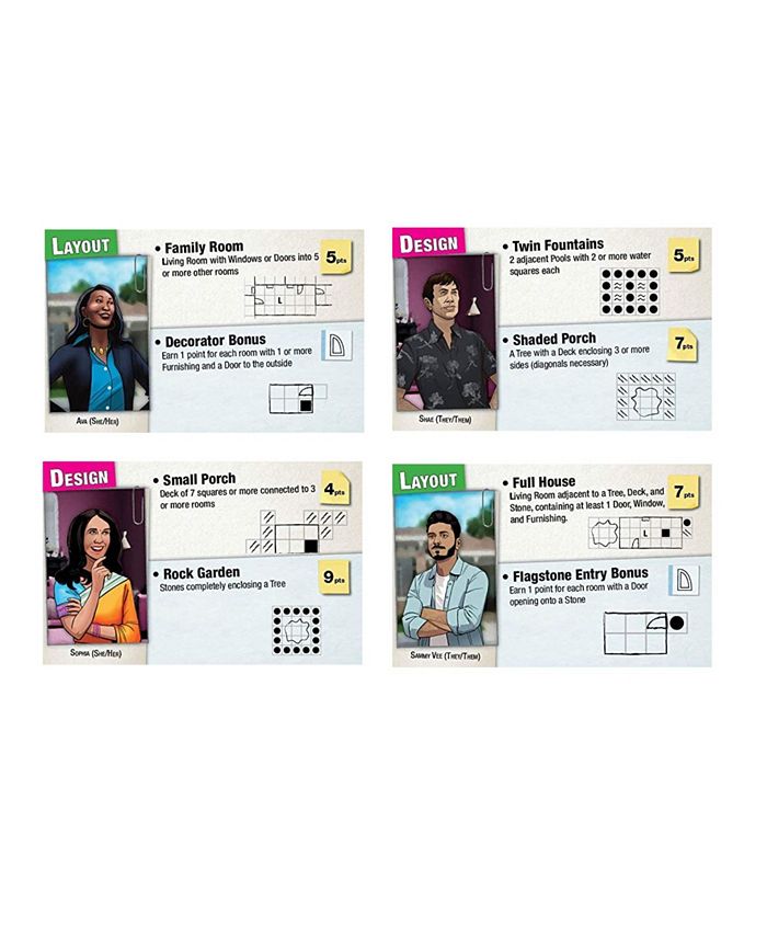 Flat River Group Floor Plan Board Game, 60 Piece Set Macy's