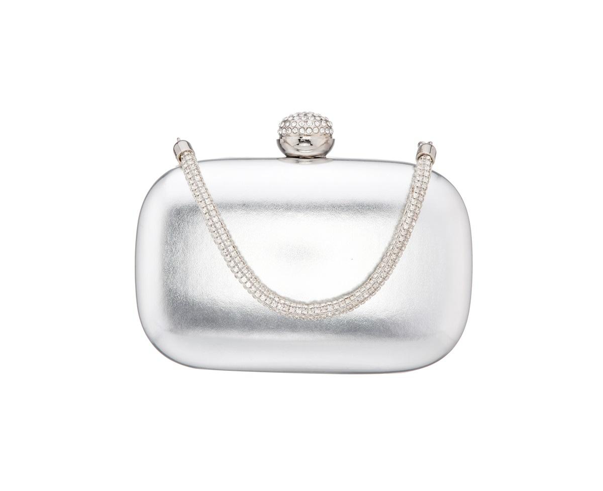 Women's Crystal Handle Minaudiere - Taupe