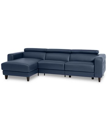 Macy's leather new arrivals sectional recliner