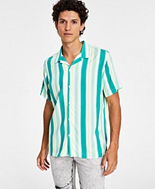 Men's Horizon Stripe Camp Shirt, Created for Macy's
