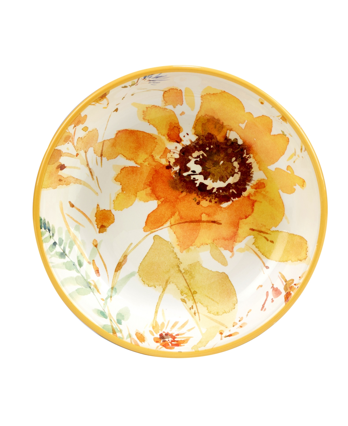 Certified International Sunflowers Forever Soup Bowl, Set of 4