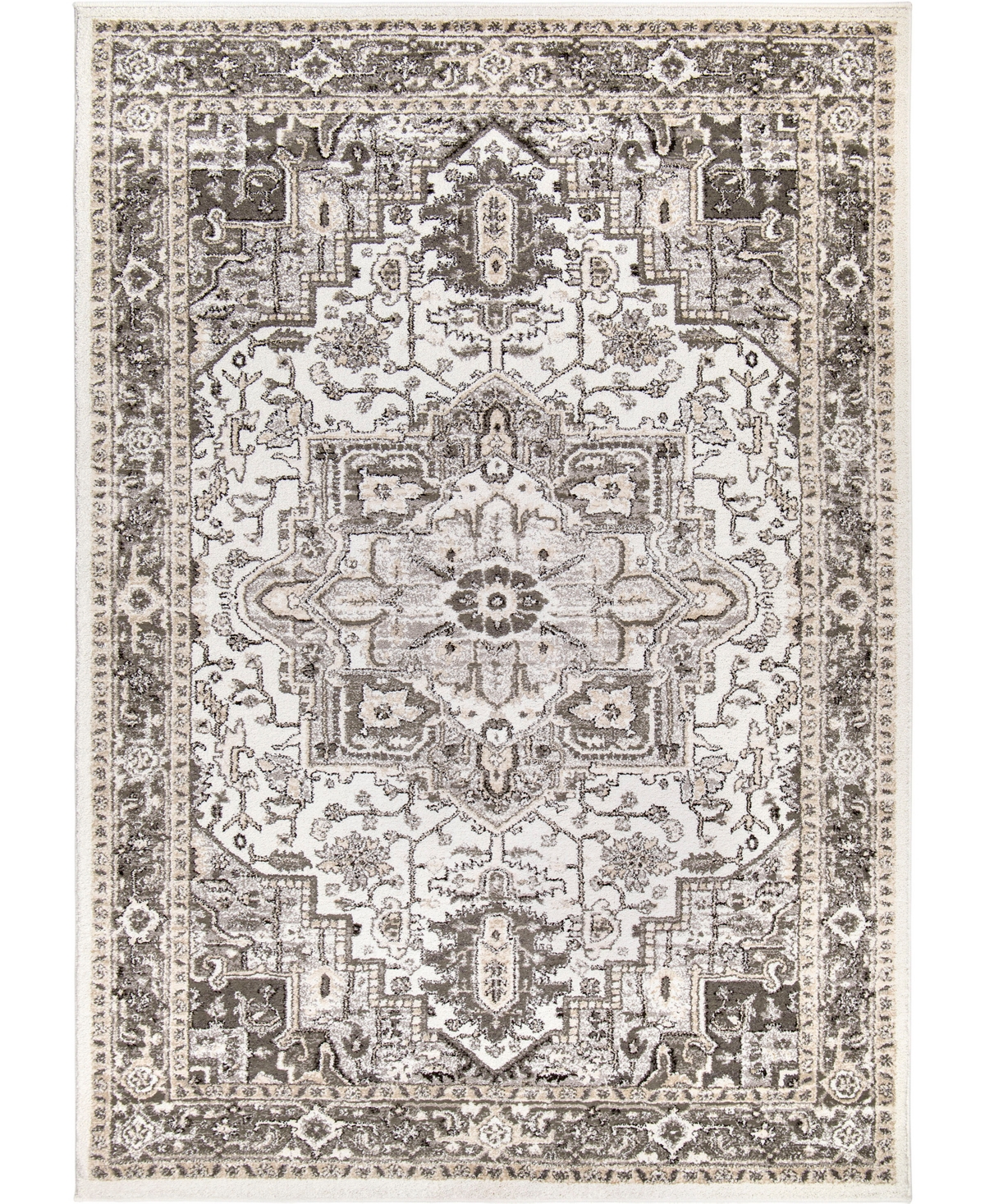 My Texas House Lone Star Belle 5'3in x 7'6in Area Rug - White, Gray