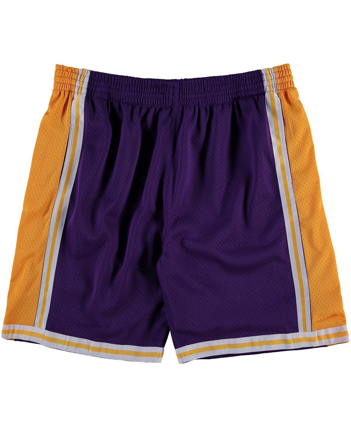 Men's Mitchell Ness Purple Los Angeles Lakers Big Tall Hardwood Classics Swingman Shorts - Purple