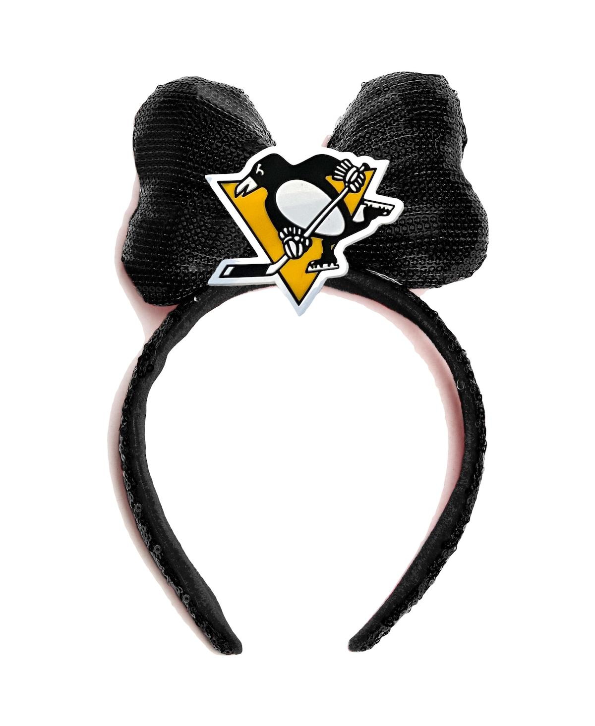 Women's Cuce Black Pittsburgh Penguins Logo Headband - Black