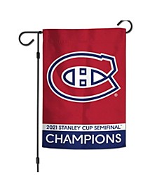 Montreal Canadiens 2021 Stanley Cup Semifinal Champions 12'' x 18'' Double-Sided Garden Flag