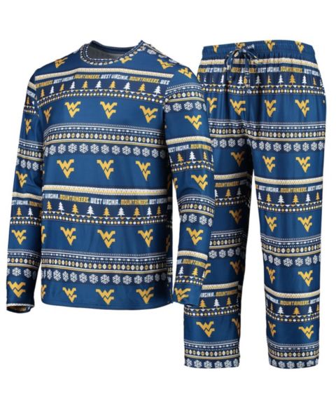 Мужская пижама Concepts Sport West Virginia Mountaineers Ugly Sweater, Navy