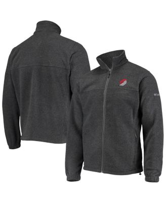 Men's Portland Trail Blazers Heathered Charcoal Flanker Full-Zip Jacket